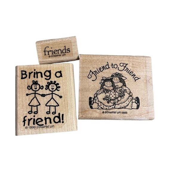 Stampin’ Up Friends Rubber Stamps Card Making Crafting Stamping Embossing - Picture 1 of 3